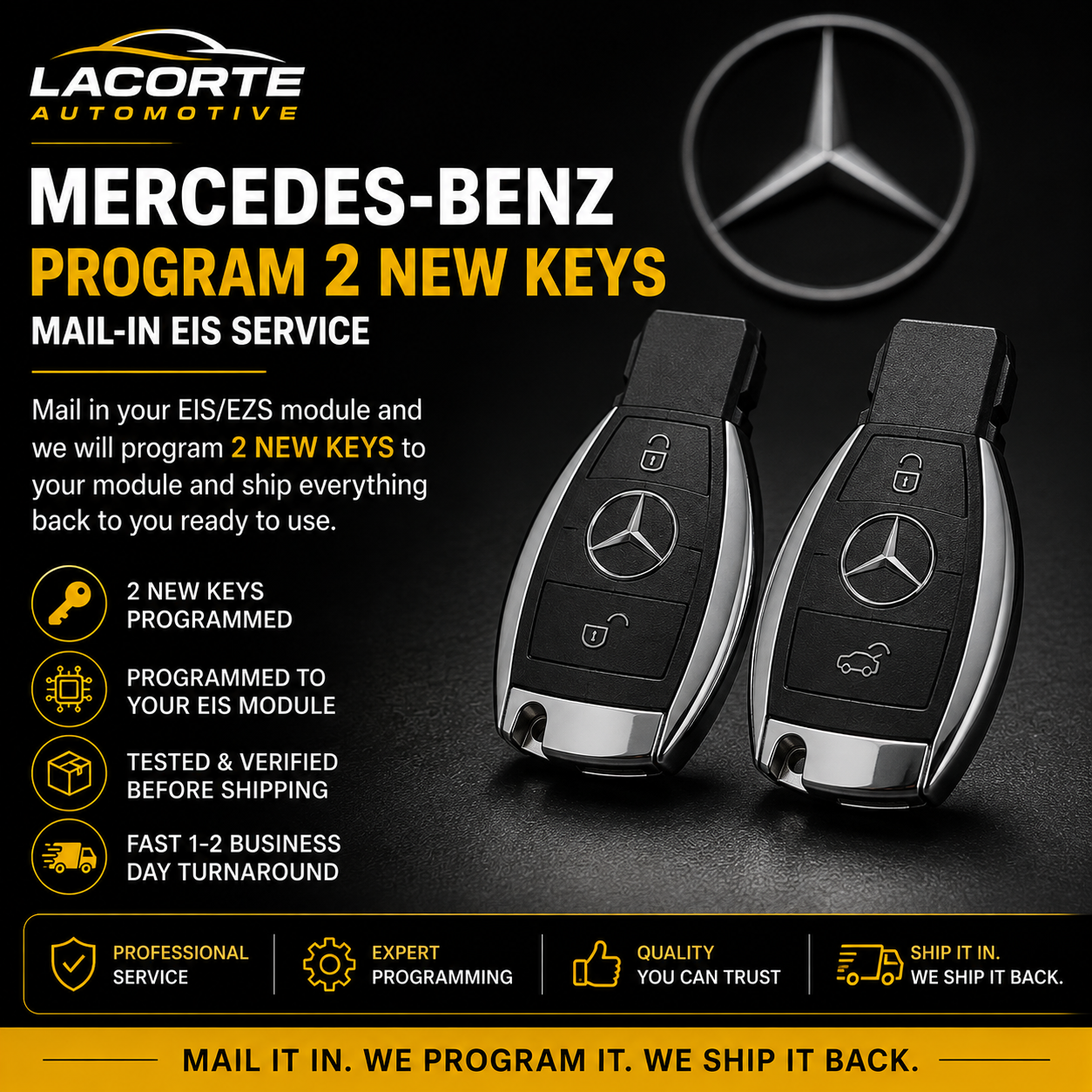 Mercedes-Benz EIS/EZS – Program 2 New Keys | Mail-In Service