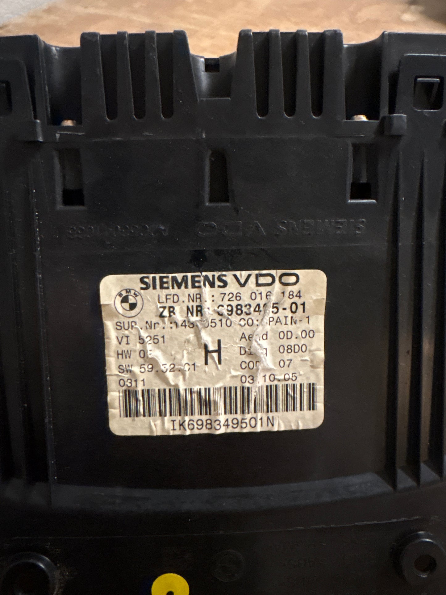 BMW E90 Virginized Instrument Cluster – OEM – Part Number 26016184