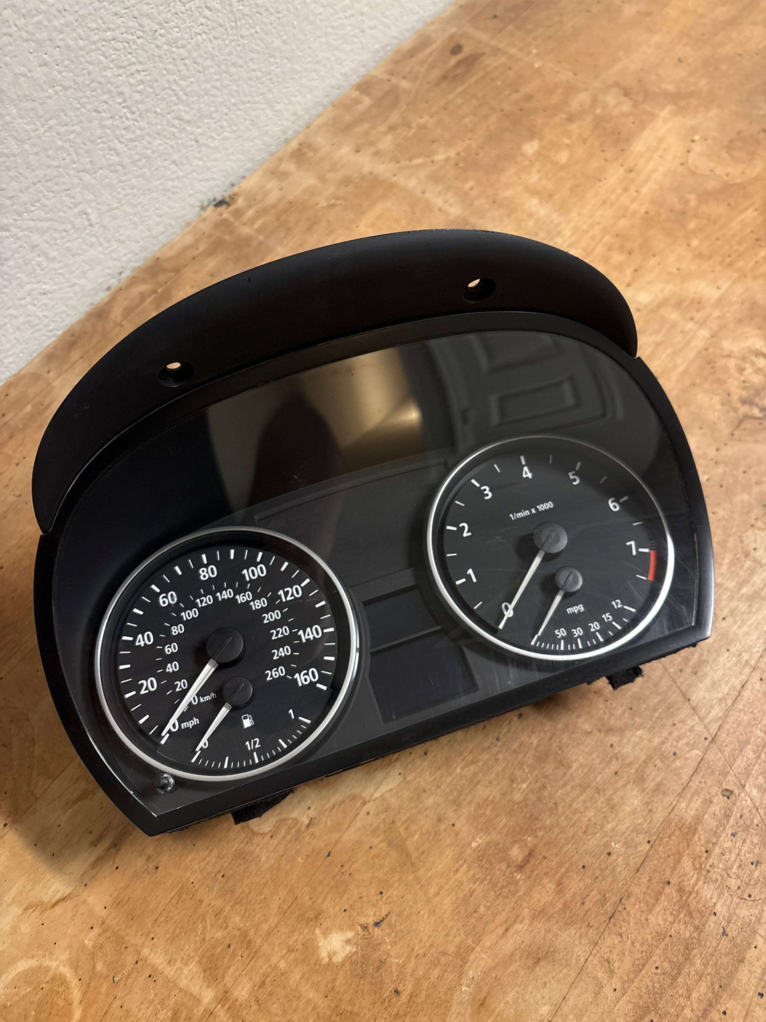 BMW E90 virginized OEM instrument cluster ready for programming and installation