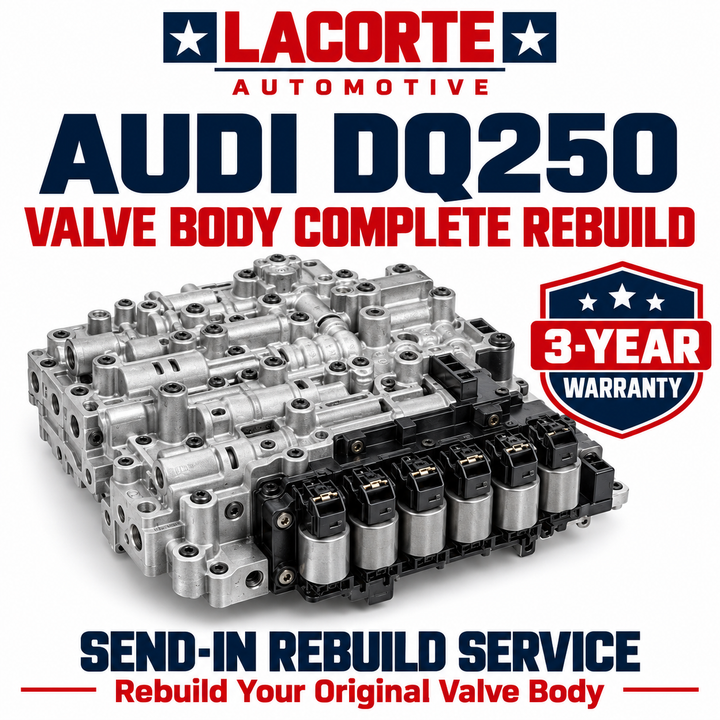Audi DQ250 DSG Valve Body Complete Rebuild Service — 3-Year Warranty