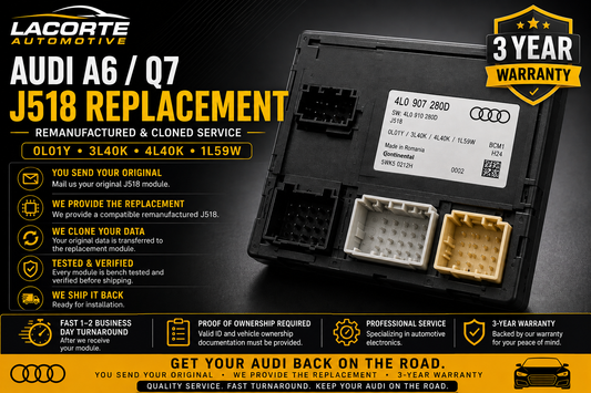 Audi A6 / Q7 J518 Remanufactured & Cloned Replacement – 3-Year Warranty