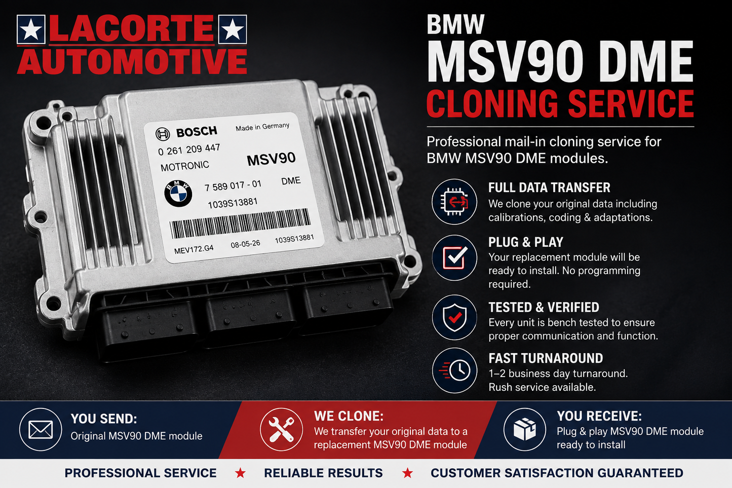 BMW MSV90 DME Cloning Service – N52N/N53 | Mail-In Data Transfer