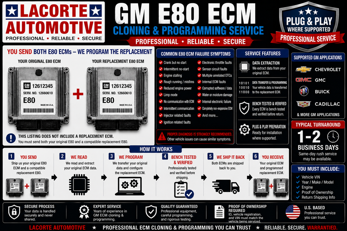 GM E80 ECM Cloning & Programming Service | Plug & Play Replacement Programming