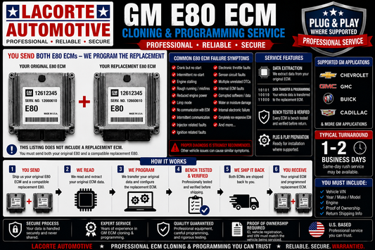 GM E80 ECM Cloning & Programming Service | Plug & Play Replacement Programming