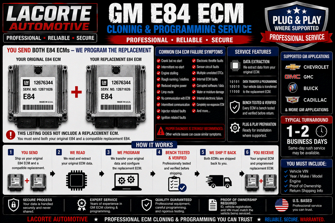 GM E84 ECM programming service