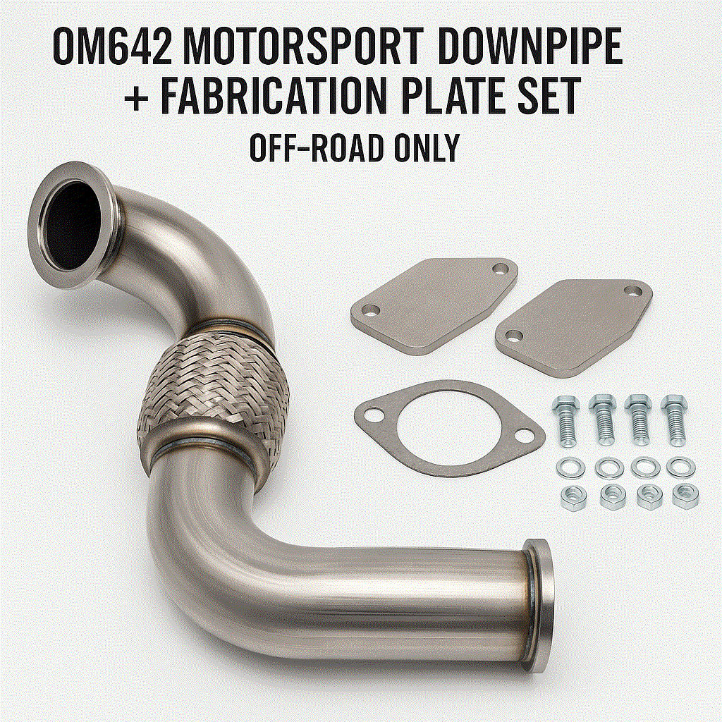 Mercedes OM642 Downpipe & EGR Plate Set – Off-Road Competition Use
