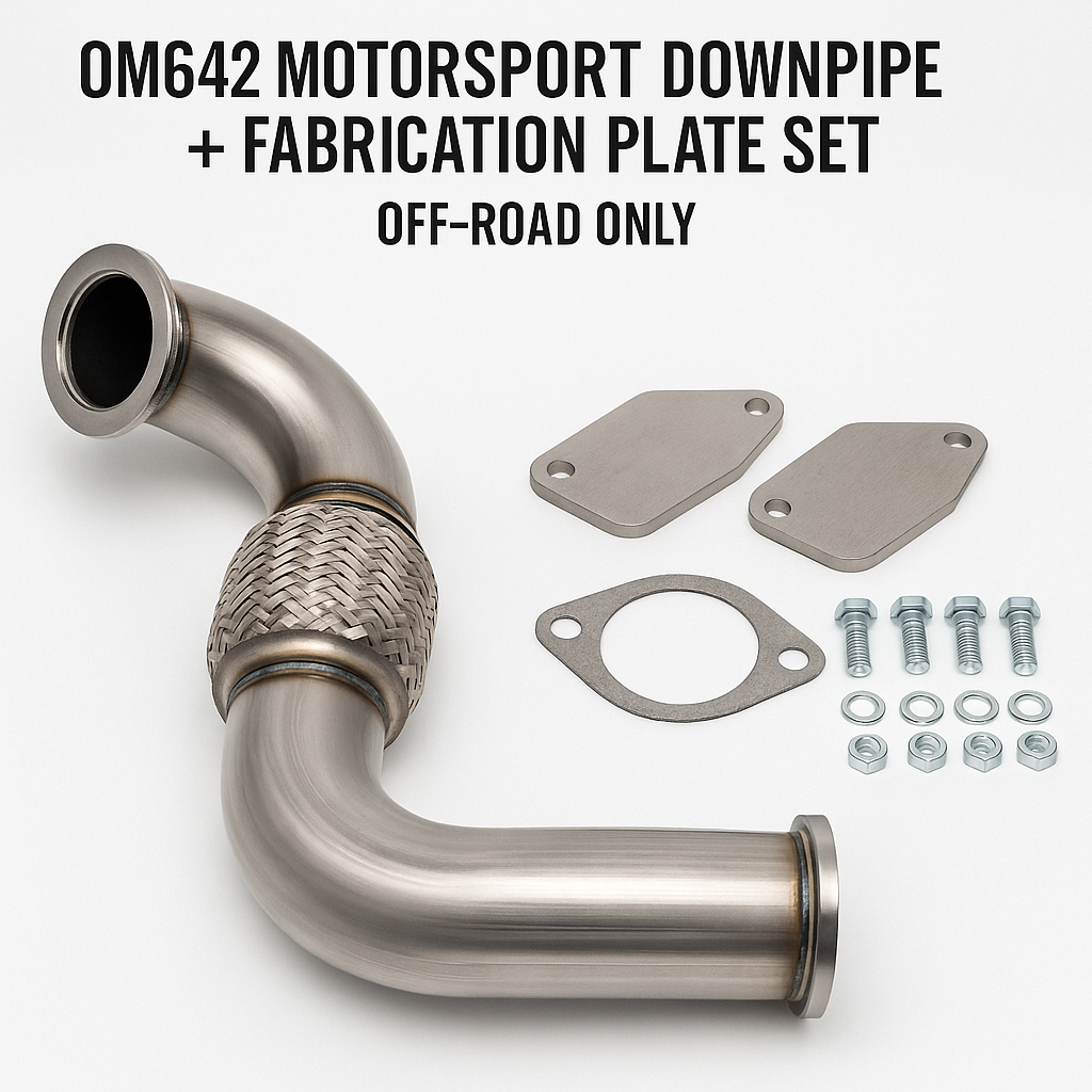 Mercedes OM642 Downpipe & EGR Plate Set – Off-Road Competition Use