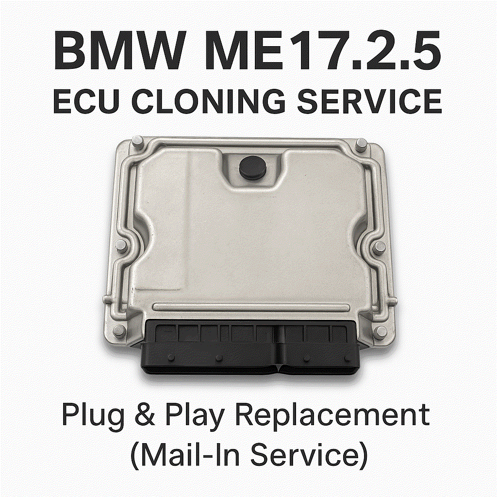 BMW ME17.2.5 ECU cloning service for BMW M3, M5, and M6 plug-and-play replacement mail-in service