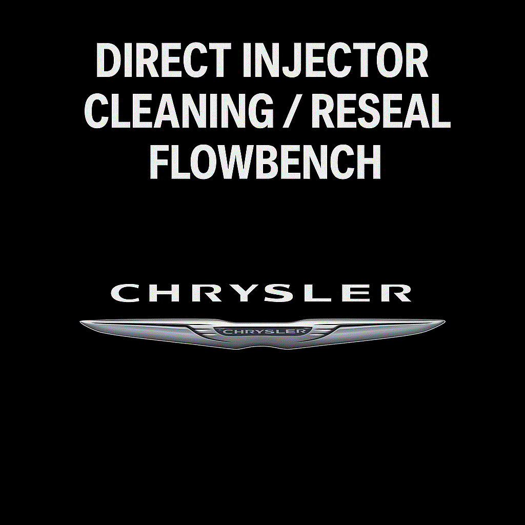 Chrysler direct injector being tested and cleaned at LaCorte Automotive service station