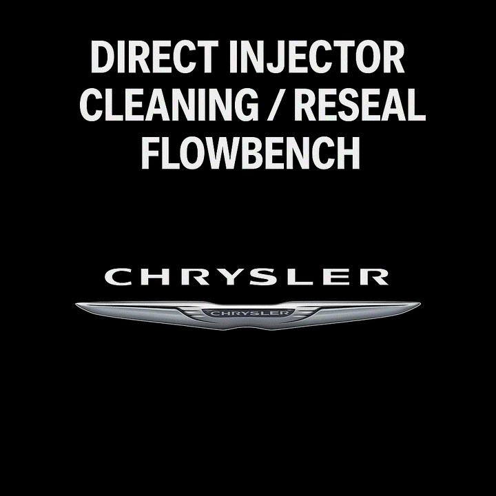 Chrysler direct injector being tested and cleaned at LaCorte Automotive service station