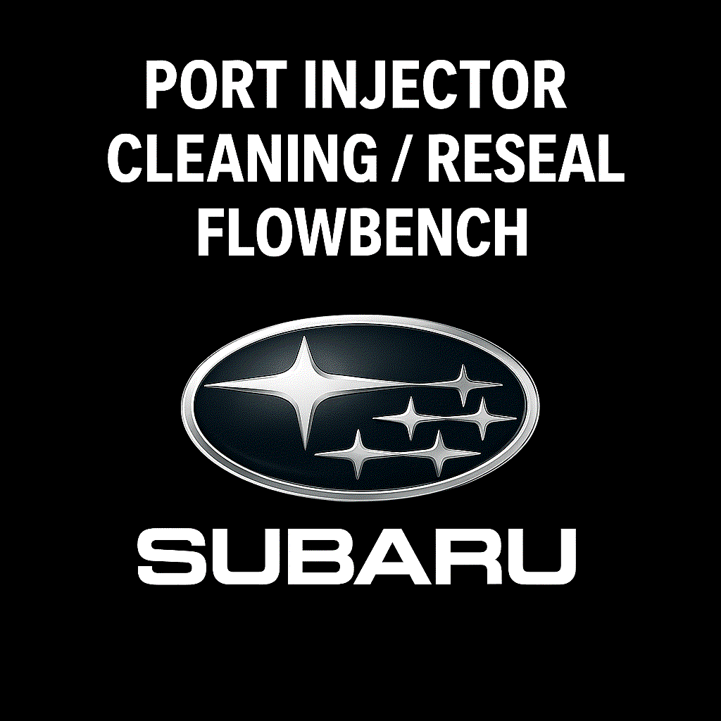 Subaru port injector testing and cleaning service by LaCorte Automotive on flowbench machine