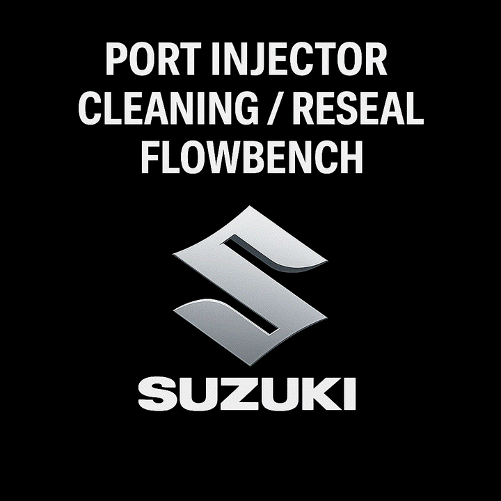 Suzuki port injector testing, cleaning, and resealing service with flowbench equipment at LaCorte Automotive