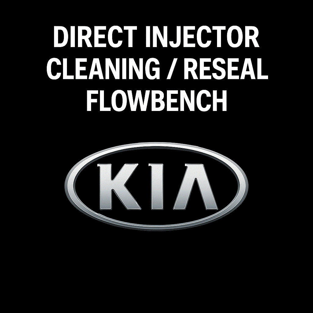 Kia direct injector being tested and cleaned at LaCorte Automotive service center