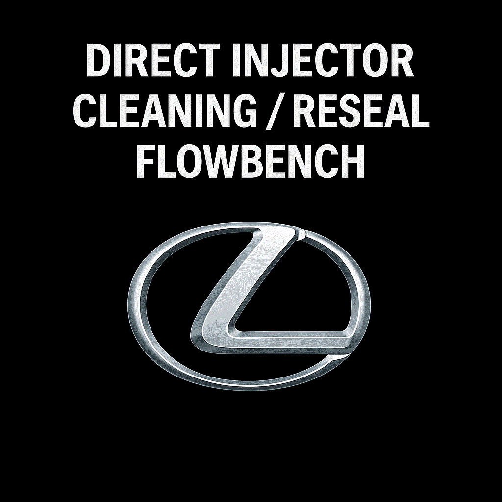 Lexus direct injector testing and ultrasonic cleaning service at LaCorte Automotive with flowbench calibration and resealing