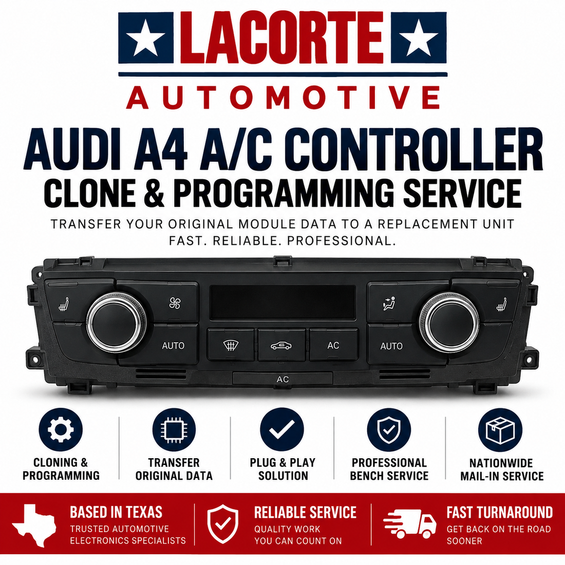 Audi A4 A/C Controller Clone & Programming Service