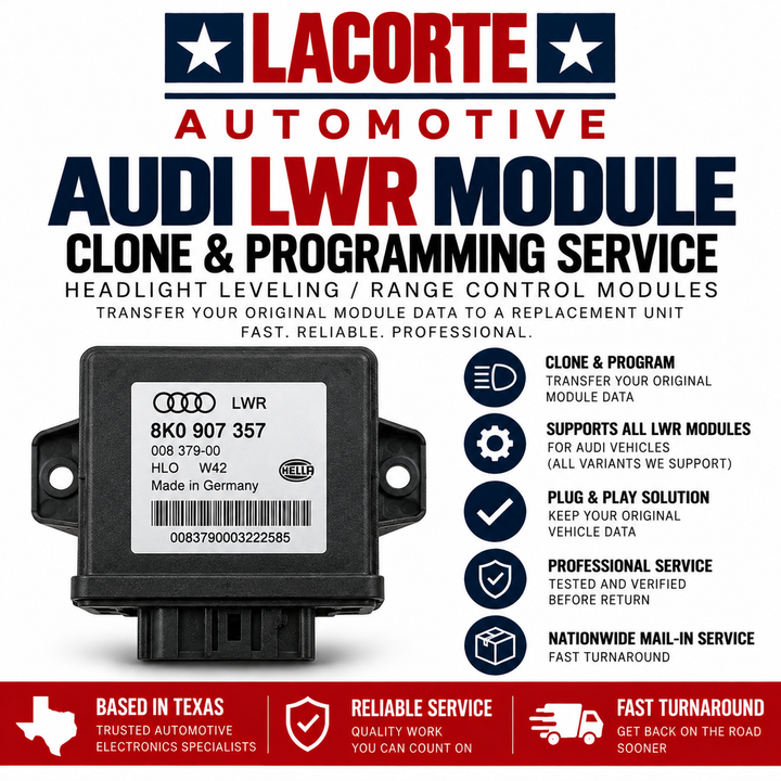 Audi LWR Headlight Leveling Module Clone & Programming Service