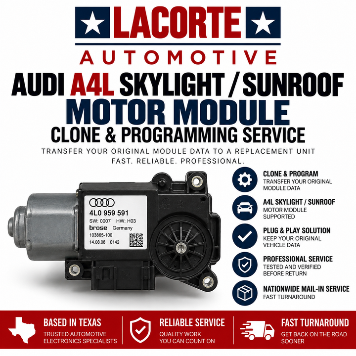 Audi A4L Skylight / Sunroof Motor Module Clone & Programming Service