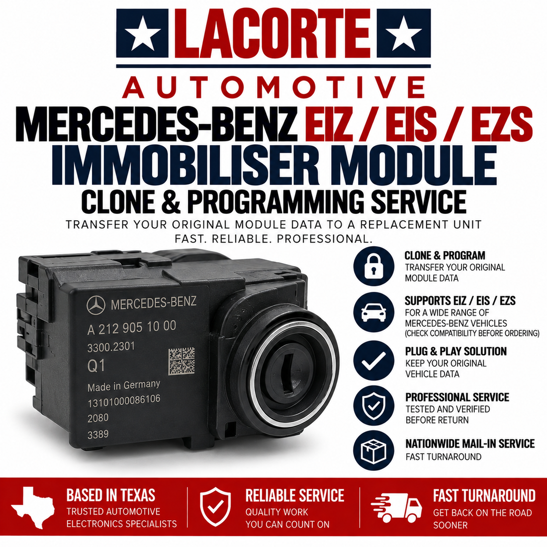 Mercedes-Benz EIZ / EIS / EZS Immobilizer Module Clone & Programming Service