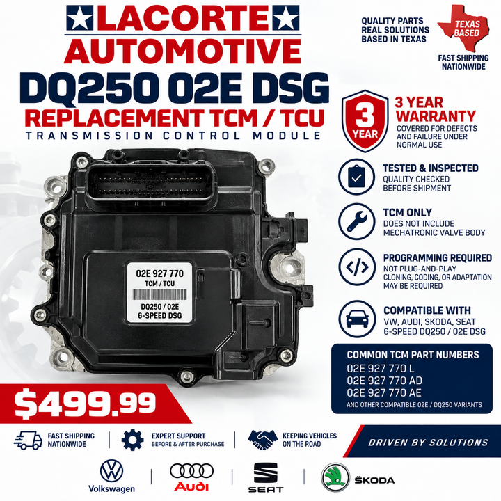 VW / Audi DQ250 02E DSG Replacement TCM / TCU – Transmission Control Module