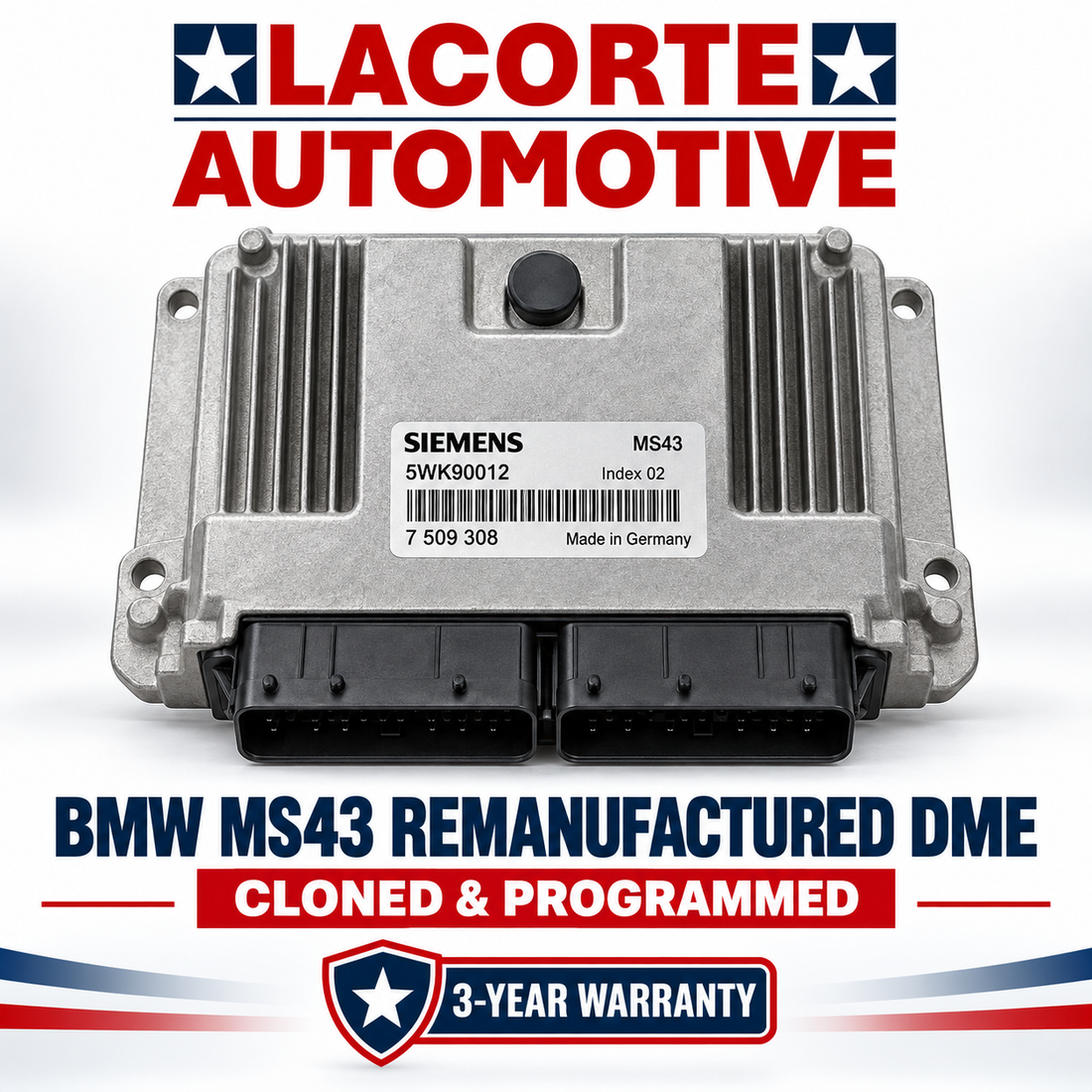 BMW Siemens MS43 Remanufactured DME/ECM – Cloned & Programmed – 3-Year Warranty