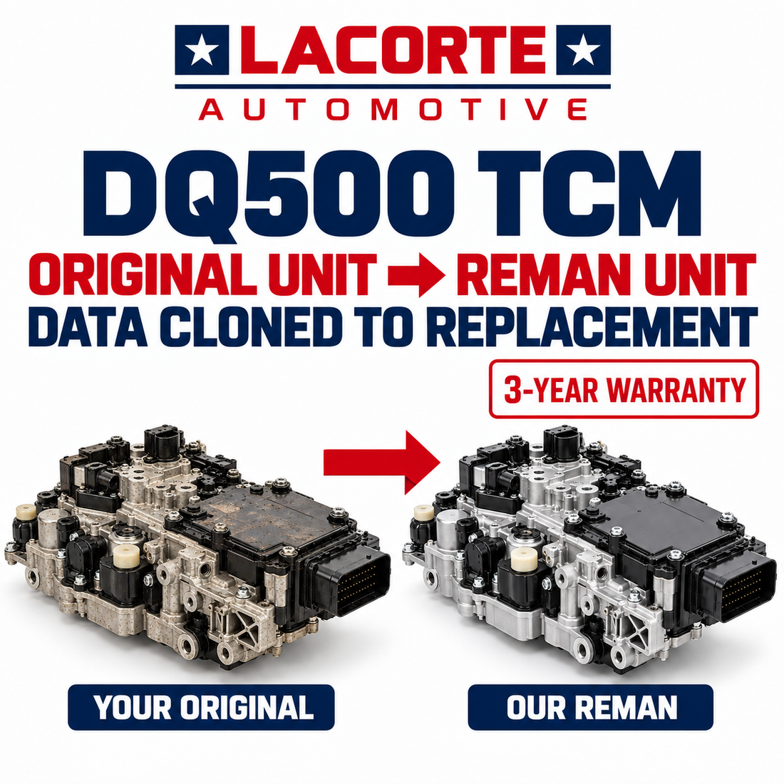 Audi DQ500 TCM Cloning & Remanufactured Replacement | 3-Year Warranty