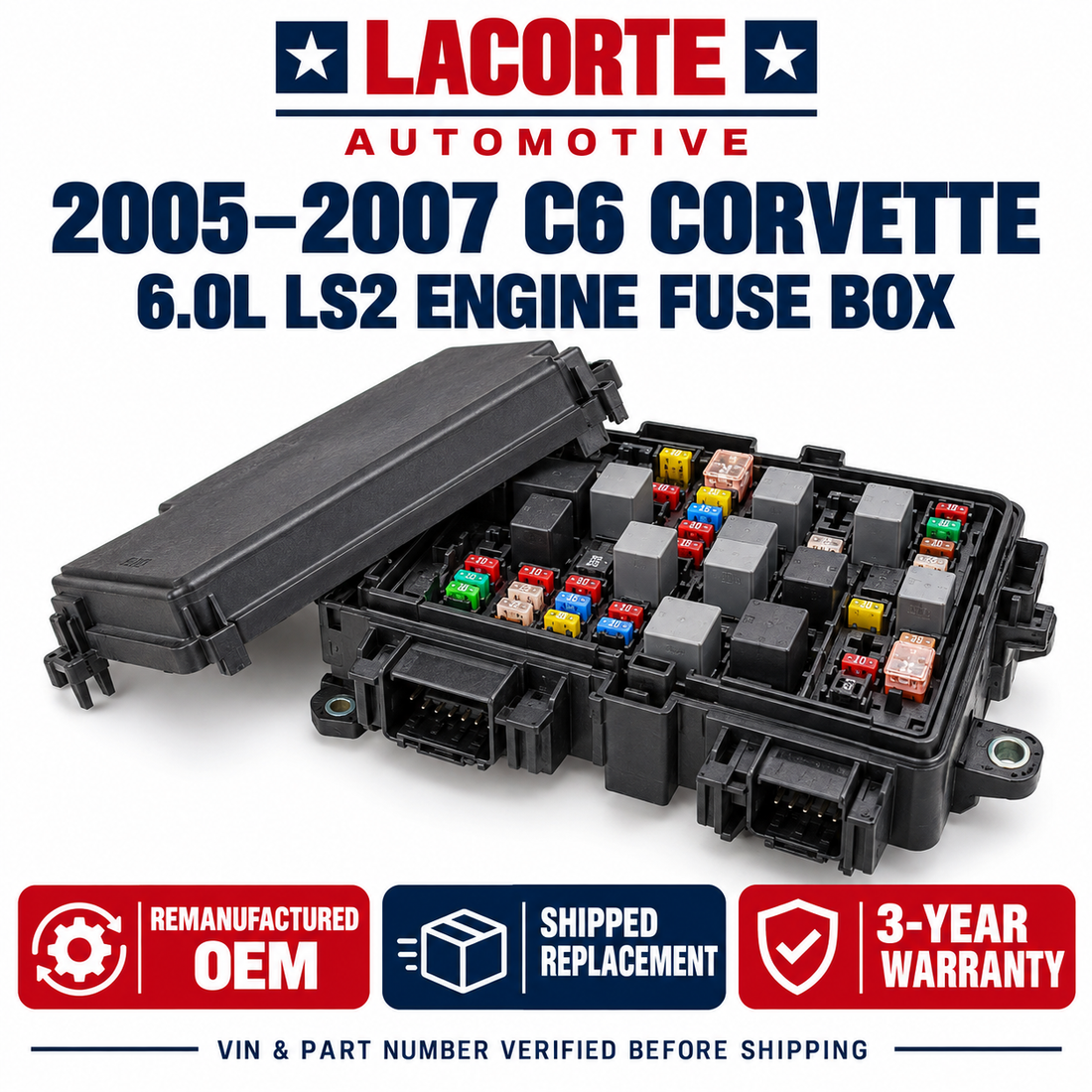 2005–2007 Chevrolet Corvette C6 6.0L LS2 Underhood Fuse Box | Remanufactured | 3-Year Warranty