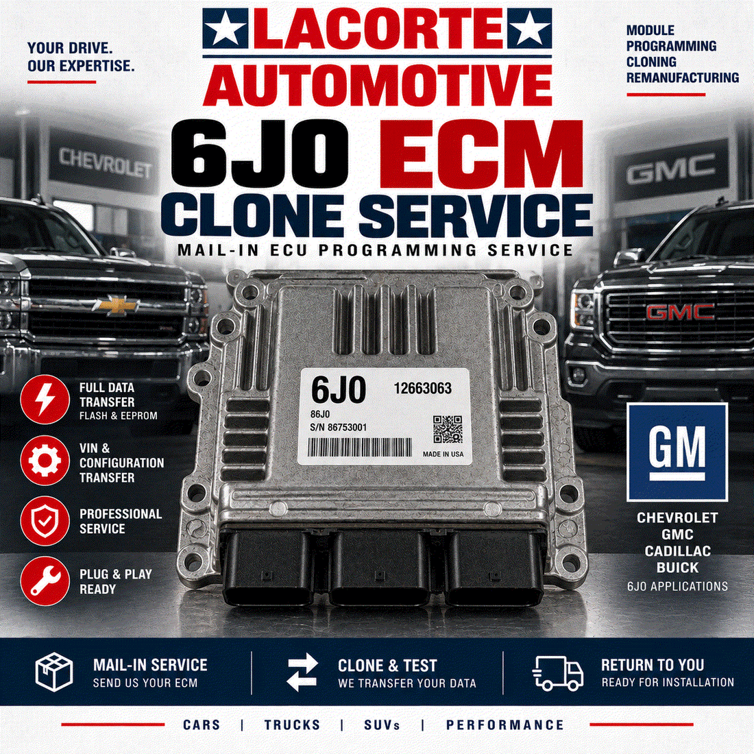 GM 6J0 ECM Clone Service | Mail-In ECU Programming