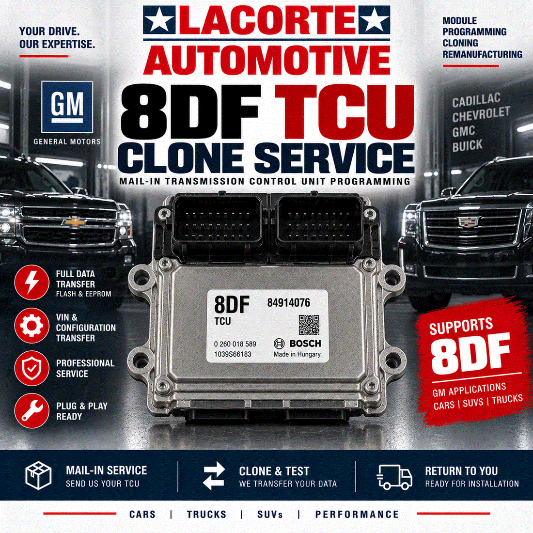 GM 8DF TCU Clone Service | Mail-In Transmission Control Module Programming