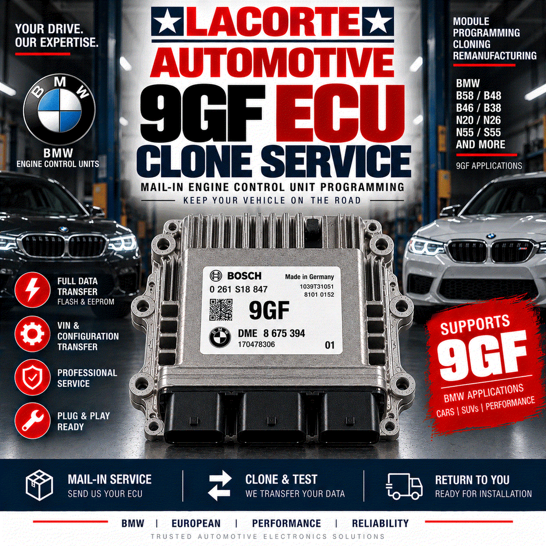 9GF ECU Clone Service | Mail-In Engine Control Module Programming