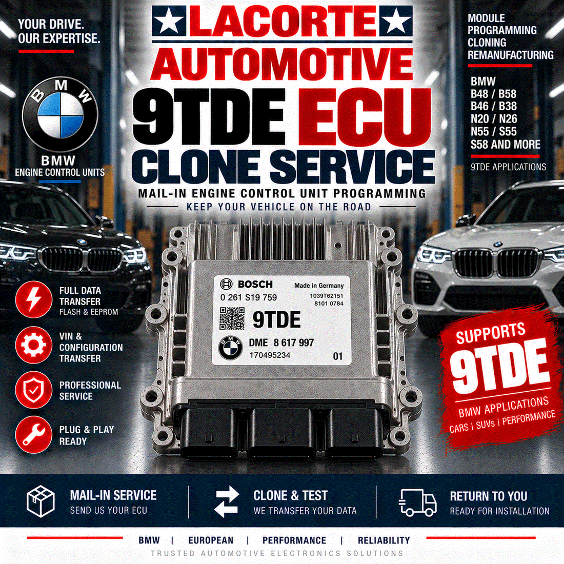9TDE ECU Clone Service | Mail-In Engine Control Module Programming