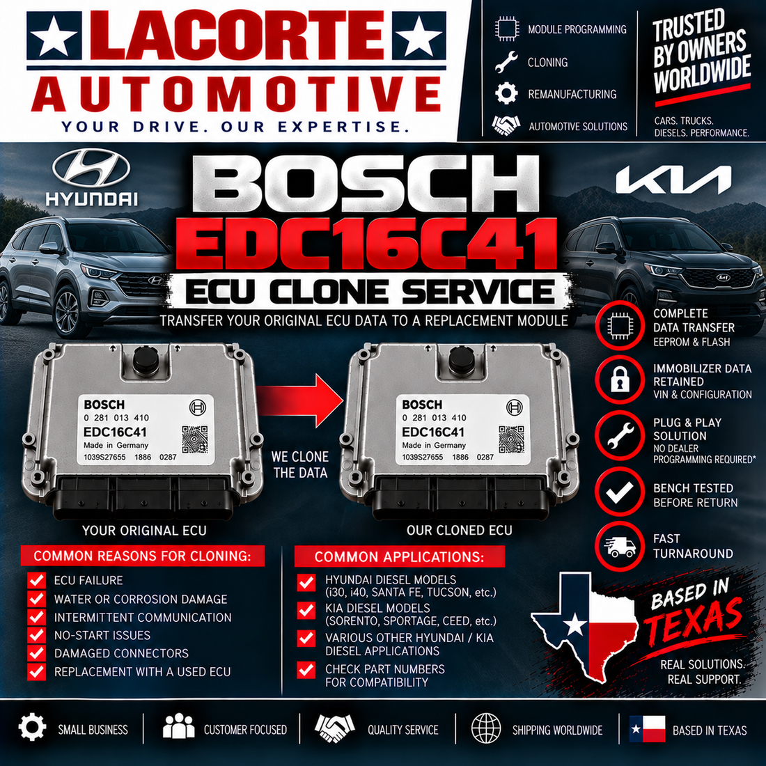 Bosch EDC16C41 ECU Clone Service | Mail-In Plug & Play Programming
