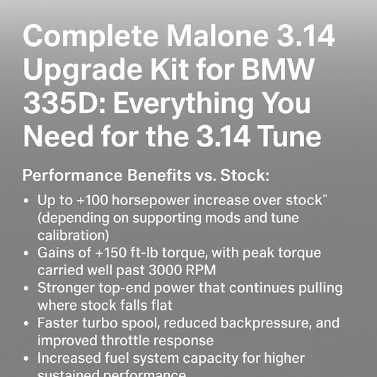 Complete Malone 3.14 Upgrade Kit for BMW 335D – Everything You Need for the 3.14 Tune