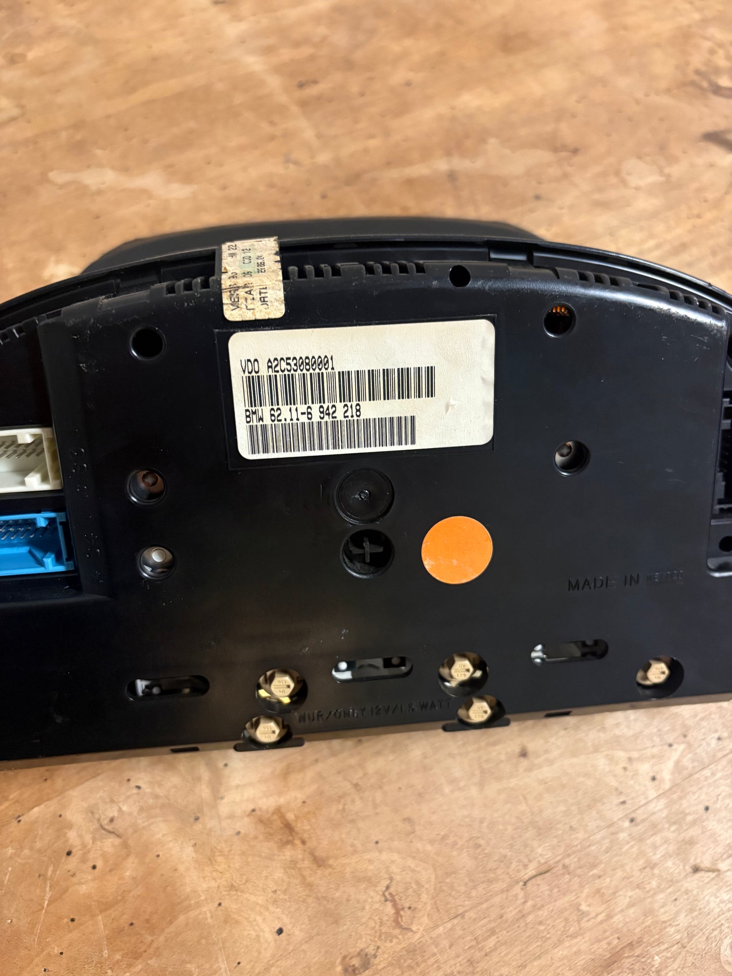 BMW Virginized Instrument Cluster – OEM – Part Number 942218
