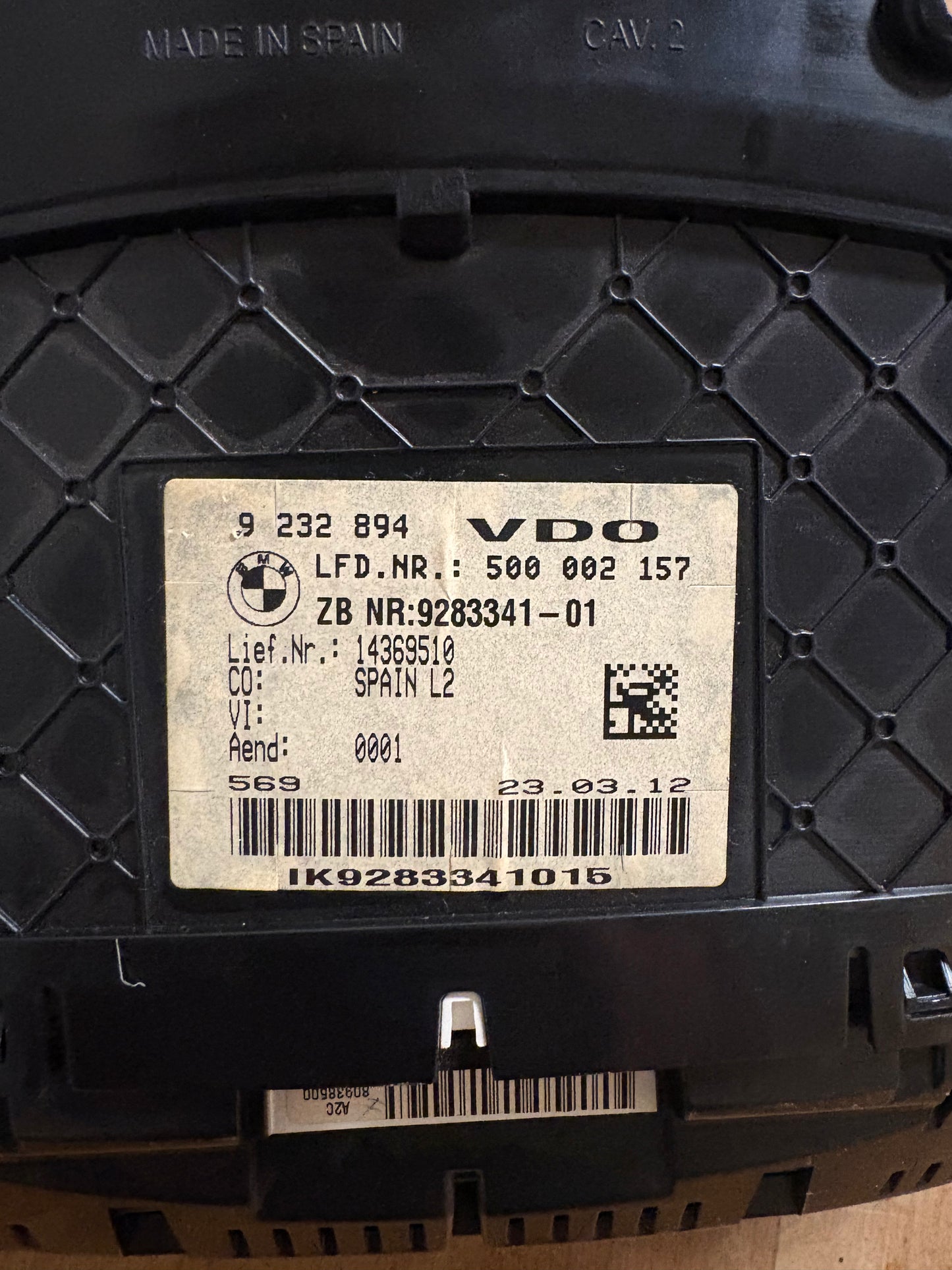 BMW F30 Virginized Instrument Cluster with HUD – OEM – Part Number 500002157