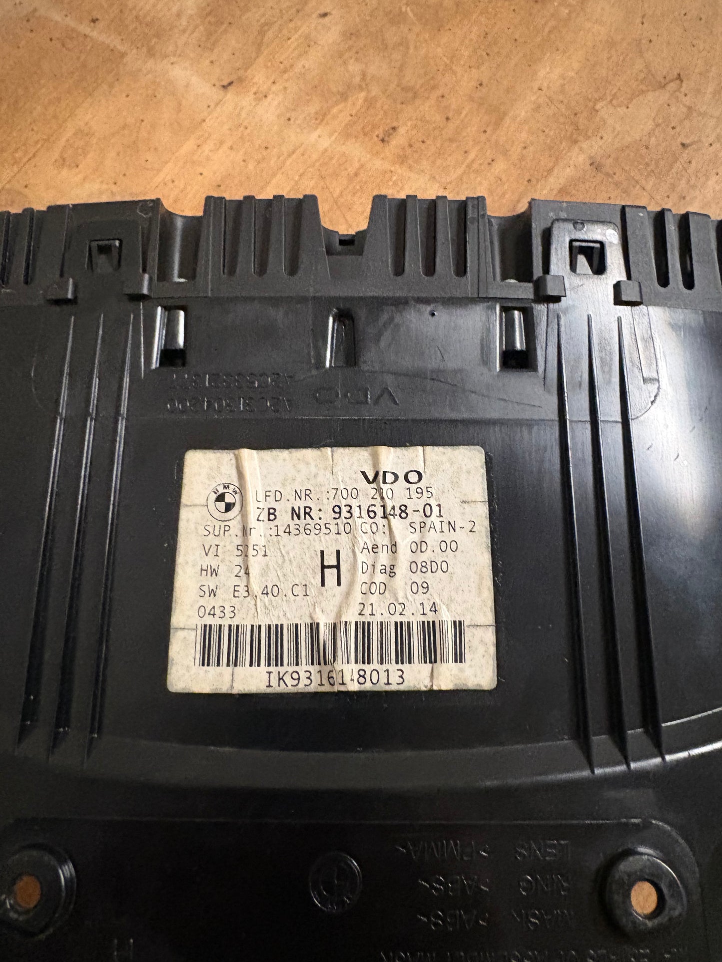 BMW ESeries Virginized Instrument Cluster – OEM – Part Number 700220195