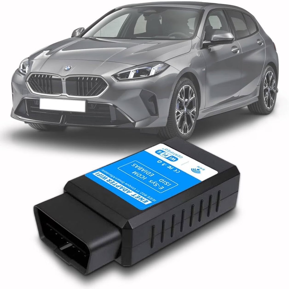 BMW OBD WiFi Adapter for wireless coding and diagnostics on F, G, and I Series vehicles