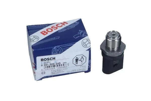 Bosch 0281006245 fuel rail pressure sensor for high-pressure diesel engines and BMW vehicles